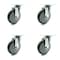 Service Caster SCC - 5" x 1.25" Gray Polyurethane Wheel Swivel Casters, 4PK SCC-20S514-PPUB-TPU1-4 - alternate 1